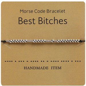 Bracelet Morse Code Saying " Best B*tches" Adjust